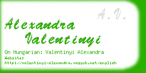 alexandra valentinyi business card